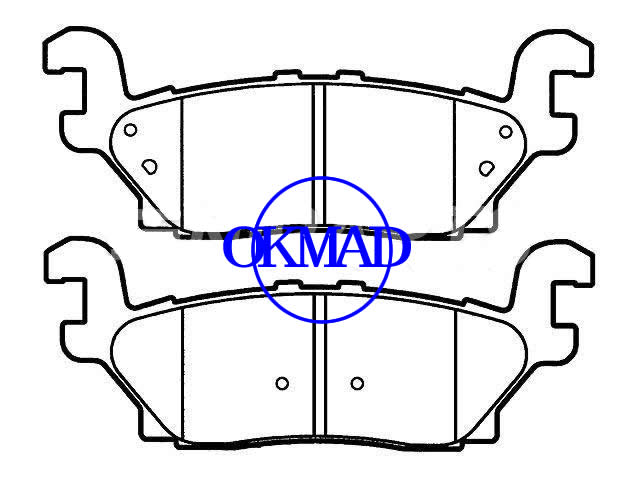 HUMMER H3 brake pad FMSI:8226-D1120 OEM:15240812,F1120